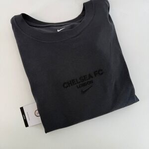 Nike Chelsea FC London Soccer T Shirt Mens XL Loose Fit Gray Short Sleeve Tee